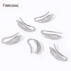 18K Gold Plated Brass Earwires Inlaid Zircon Earring Hooks Findings For DIY Earrings Making Supplies Accessories