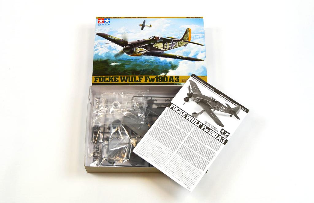 Tamiya 1/48 Majstrovská séria č.. 37 nemecká Luftwaffe Focke-Wulf Fw190 A-3 Plastikový modelový set 61037