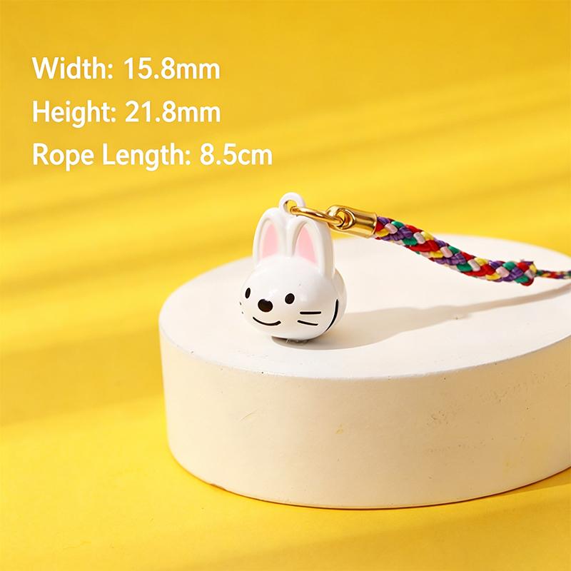 Zodiac Animal Copper Bell Keychain Cartoon Animal Keyring Pendant Bag Decor Phone Ornament For Festival Gifts