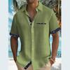 Sommer Neues Herren Aloha-Hemd Lässig Mode Straße Hohe Qualität Kurzarm Strand Urlaub Party Herren Tasche Einfarbiges Hemd