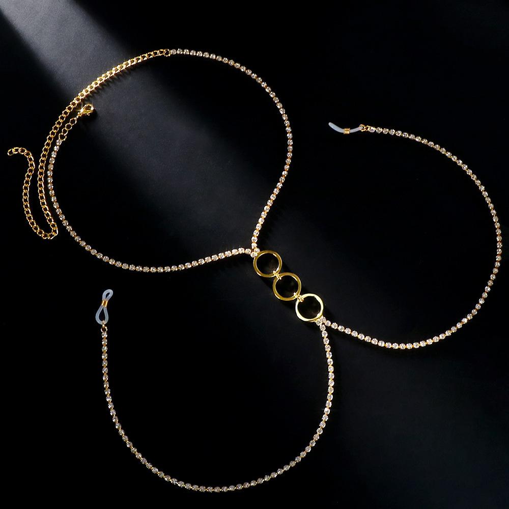 Round Sexy Tits Chain Body Chain Nightclub Bikini Rhinestone Breast Chain Body Chian