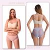 Women's Mid-Waist Briefs - Transparent Mesh, Comfortable Ice Silk, Plus Size