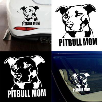 Pitbull Mom Dog Car Vehicle Body Window Reflective Decals Sticker Decoration