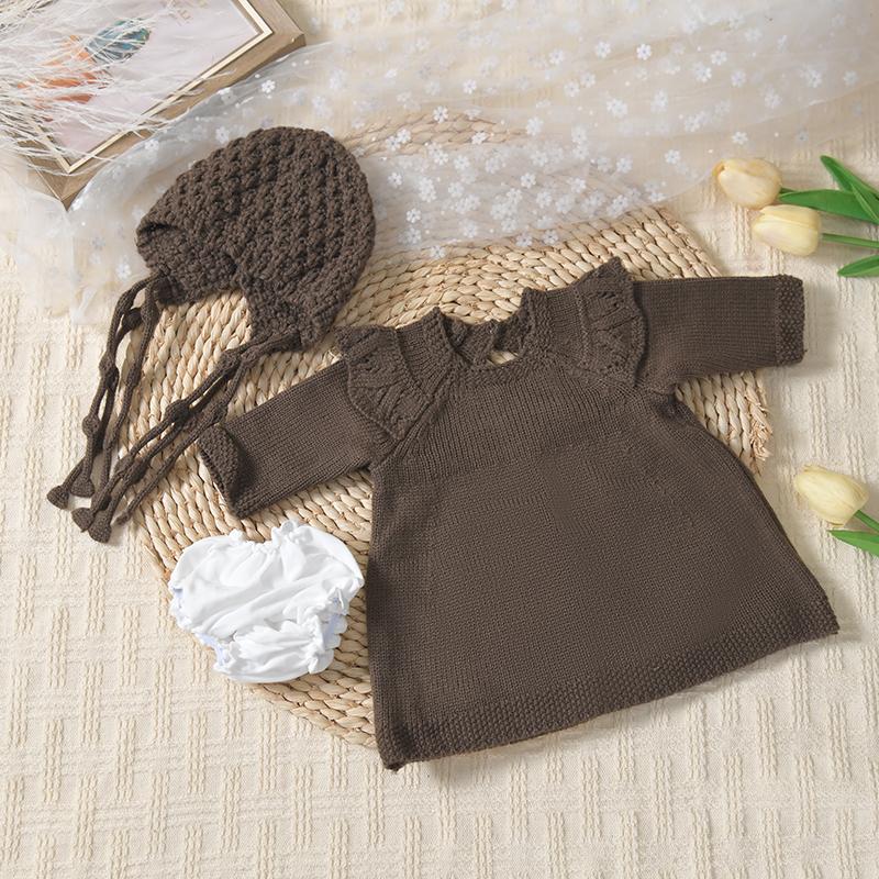 Puppenkleidung für 55cm Baby Reborn Puppe Kleidung Strickkleid DIY Spielzeug Puppenkleidung Zubehör Für 21.65in Baby Puppe Kleidung