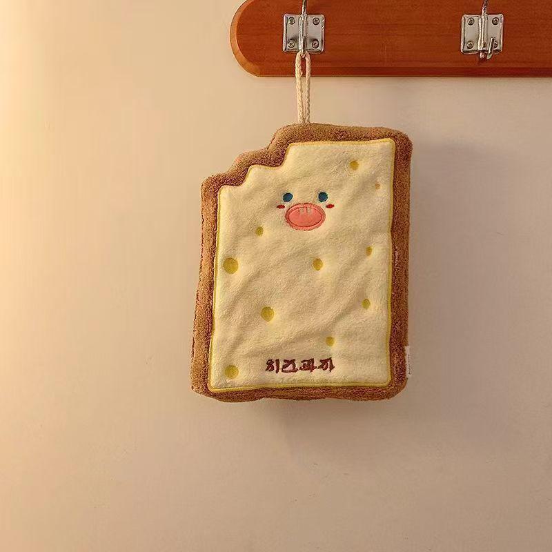 Cute Cartoon Hanging Hand Towel - Absorbent, Thickened Bathroom or Kitchen Dishcloth