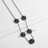 Plum Blossom Metal Laser Five Leaf Flower Bracelet Necklace Earrings for Women Gift Fashion Stainless Steel Clover Jewelry Set