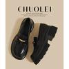 British style platform JK small leather shoes women's new heightening versatile loafers onepedal softsoled single shoes