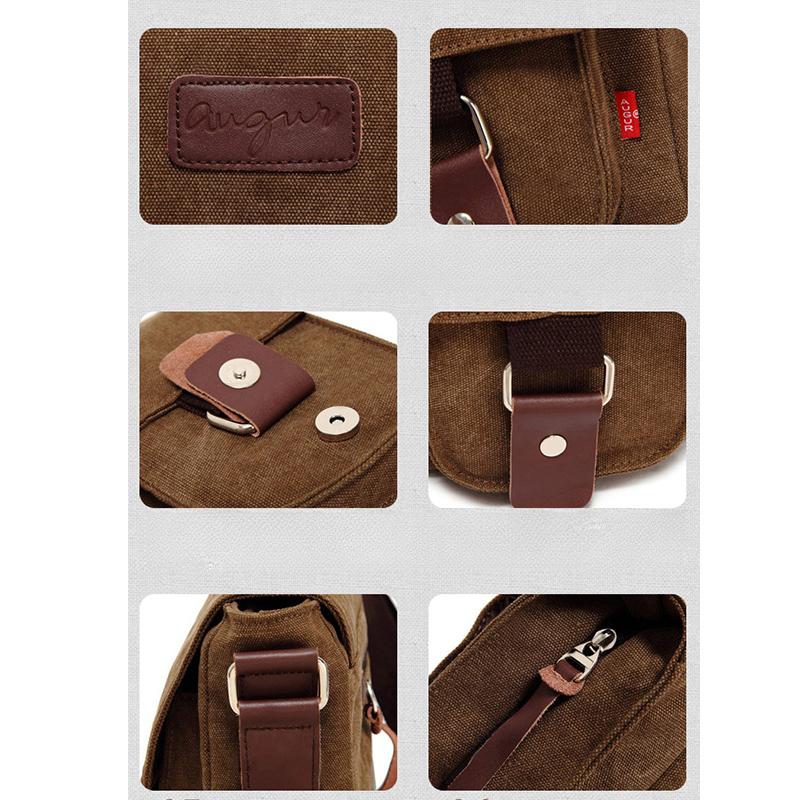 Neue Mode Dicke Wachsleinwand Herren Schultertasche Messenger Bag Herren Umhängetasche Vintage Männlich Freizeit Sling Bag Lässig Junge