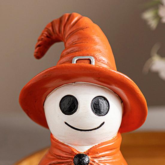 Halloweenská ozdoba Usmívající se duch Pryskyřičné figurky Halloweenská stolní police Kancelářský stůl Domácí zahradní dekorace