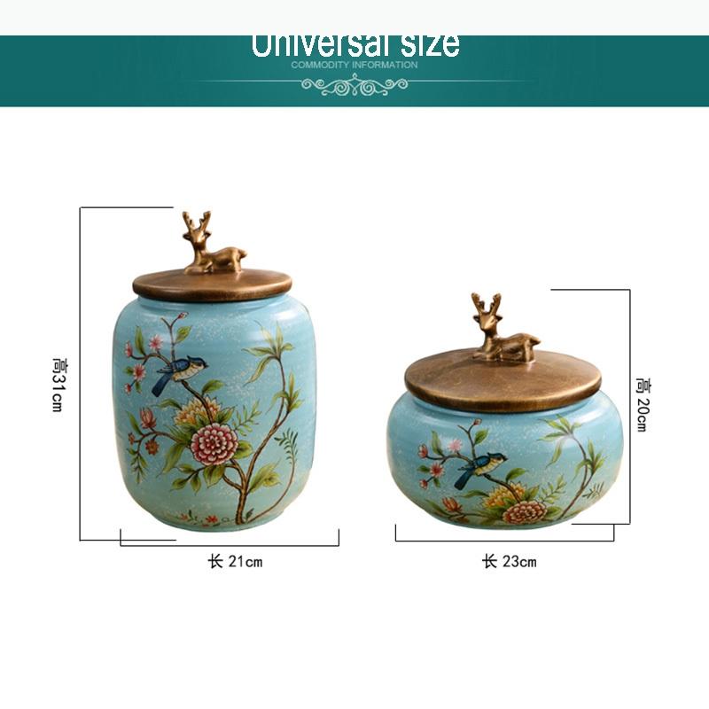 Ceramics Storage Tea Pot Jar Spice Bottle Home Desktop Candy Jars Storage Box Organizer Modern Home Decor