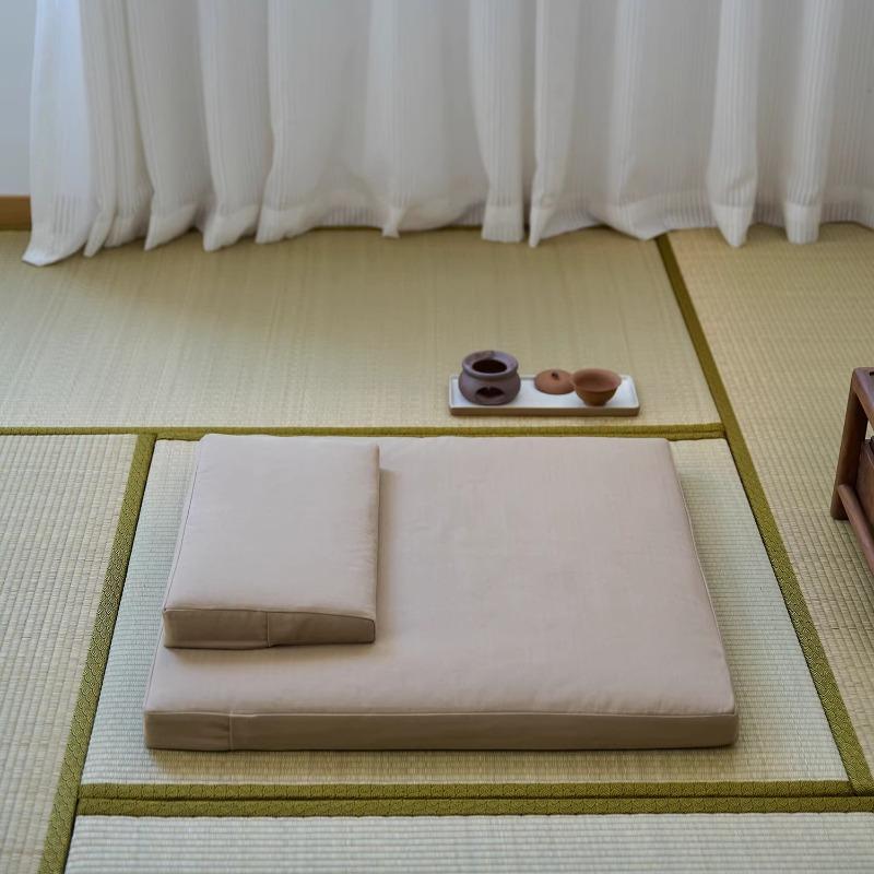 Natural Coir Meditation Cushion for Cross-Legged Sitting - Zen Floor Pad with Ergonomic Support for Home, Yoga Studio