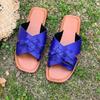 Flat bottom cross with large size slippers women wear beach cool slippers large size slippers