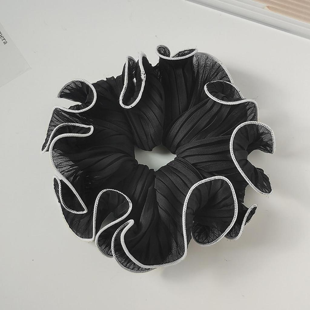 Koreanischer Großer Haargummi Frauen Mädchen Elastisches Haarband Seil Gummi Falten Haarband Pferdeschwanzhalter Kopfschmuck Haarschmuck