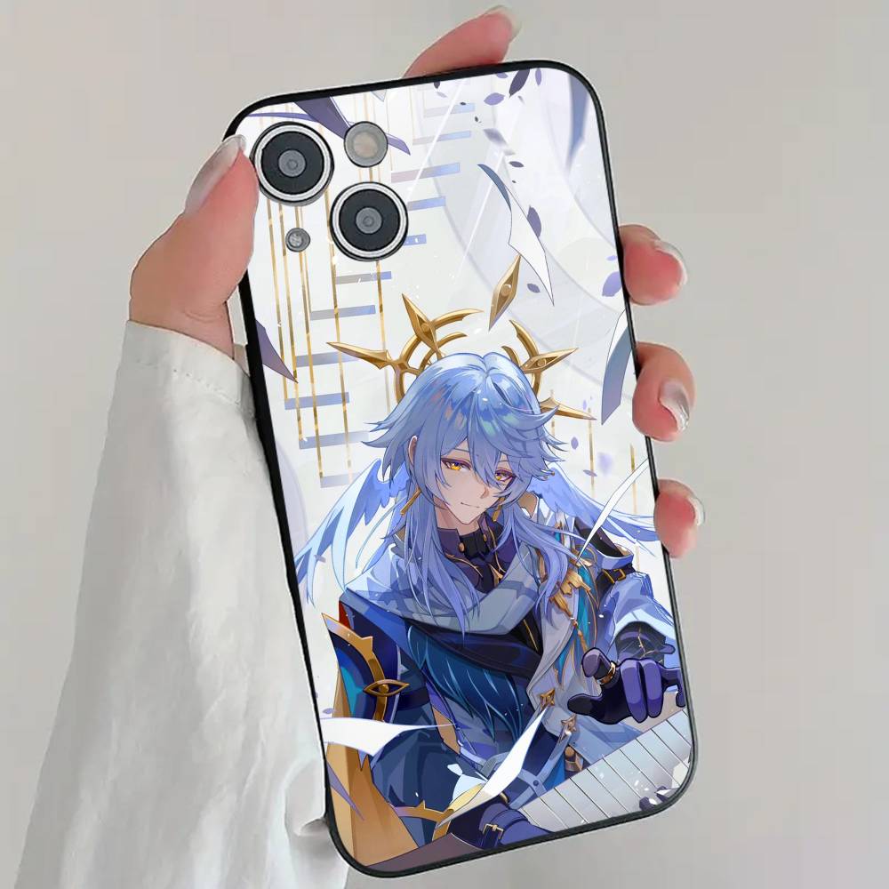 Handsome S-Sunday Anime Game H-Honkai Star R-Rail Phone Case Cool Black Silicone Soft For IPhone 16 15 14 13 12 11 X XR Plus Pro