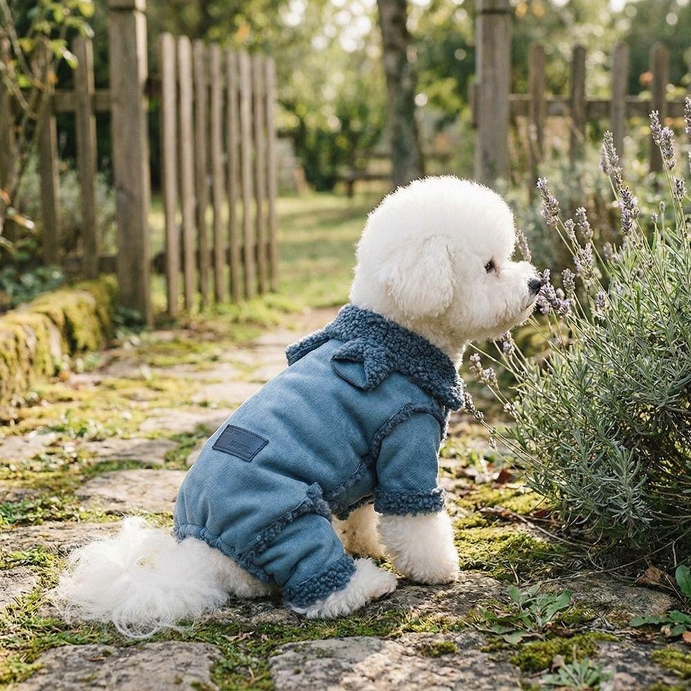 Thicken Four Legged Dog Clothes Warm Winter Dog Costume Cozy Dog Jumpsuit Outdoor Activities