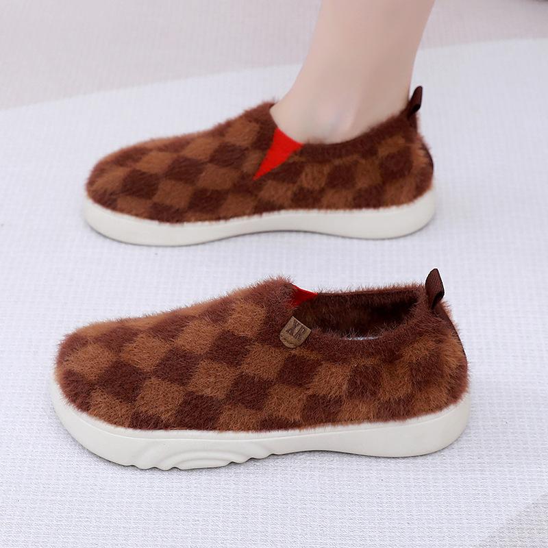 Women's Autumn and Winter New Flat Shoes - Daily Casual Soft Bottom Shaggy Fluffy Fluffy Shoes Lightweight Comfortable Single Step Women's Shoes