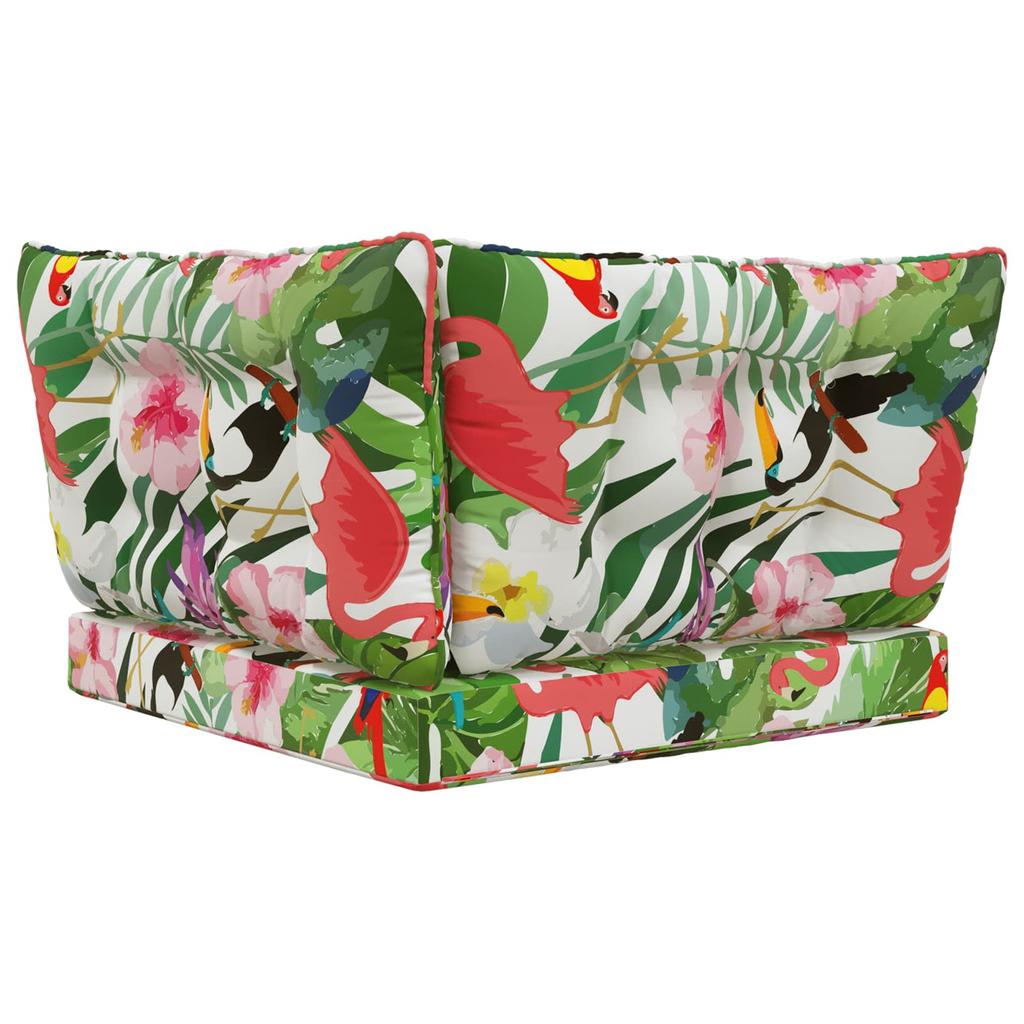 Outdoor Sofa Cushion Set 3 Pcs Multicolored Polyester