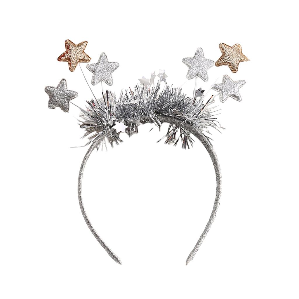 Star Blingbling Headband Christmas Headwear Christmas Party Photo Props Christmas Party Headwear Cosplay Accessories