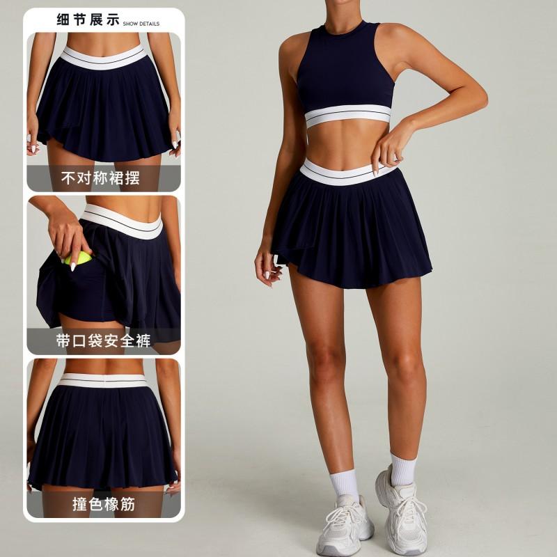 Womens Quick-Dry UV Protection Yoga Skirt With Built-in Shorts Tennis Badminton Running Gym Outdoor Activities