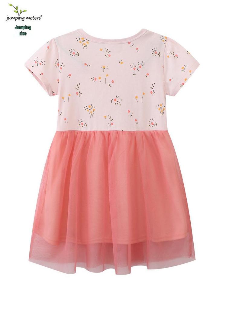 2026 Summer Short Sleeve Cartoon Girls' Gauze Skirt Dress - Stylish Children's Clothing