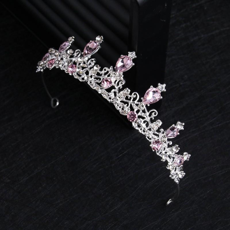 

Girls Crown Tiara Birthday Party Festival Performance Host Catwalk Headband Dress Accessories Bride Wedding Crown