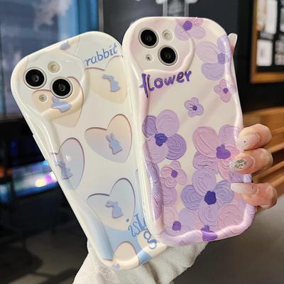 Sevimli Silikon Kılıf Xiaomi Redmi için Not 13 12 11 Samsung A54 A24 A14 Oppo A78 A58 A38 Infinix Not 30 Pro Funda Çiçekler Kalpler Kapak Yumuşak TPU Tampon