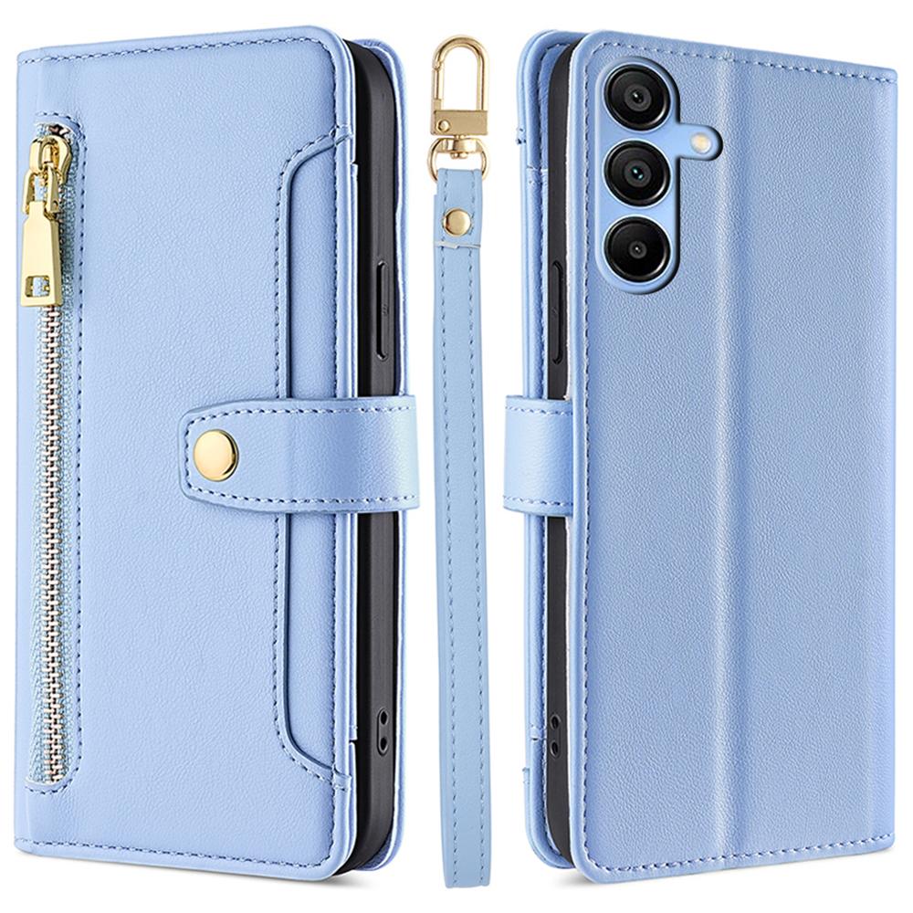 For Samsung Galaxy A15 4G/A15 5G Magnetic Phone Case Zipper Pocket 6 Card Holders Cover