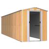 3147477 vidaXL Abri de jardin Marron clair 192x689x223 cm Acier galvanisé