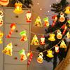 Battery-Powered LED Christmas Bell String Lights for Colorful Room Decoration