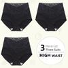 1/3Piece Lot High Waist Lace Women Panties Pure Cotton Crotch Panty Front and Back Leak-proof Underwear
