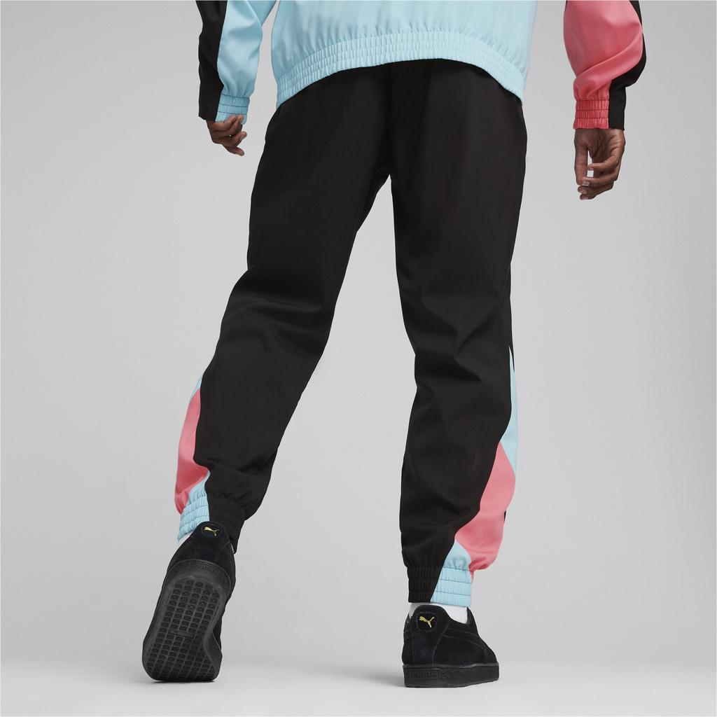 Puma Manchester City Football Club Color Block Design Casual Elastic Waist Cuffed Knit Joggers Men Joggers Black 777106-01