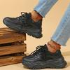 Fashion Women Platform Sneakers Lightweight Non-slip Running Shoes Elastic Height Increased Female Outdoor Training Shoes Plus Size