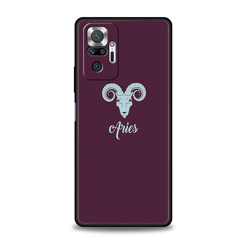 Constellation Virgo Aries Phone Case Cover for Redmi 14C 10C Note 14 13 12 10 11 Pro Plus 7 8T K40 K50 Gaming Pro Plus 5G Shell