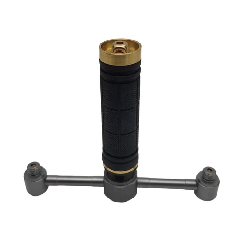 Quick Connecting Gas Lamp Adapter Copper Rubber Texture Outdoor Gas Lights Connectors for Night Camping Extended Handle
