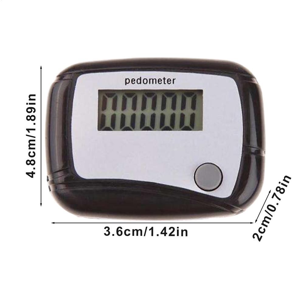 

Digital LCD Calorie Counter Mile Counting For Walking Daily Target Monitor Pedometer For Senior Travel Hiking Outdoor Swimming чорний