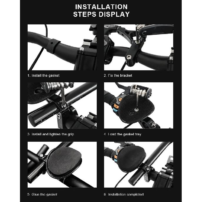 Bicycle Rest TT Handlebar Clip Aluminium Alloy Bike Rest Handlebar Aero Bars Handlebar Extension Triathlon Aerobars Tri Bars