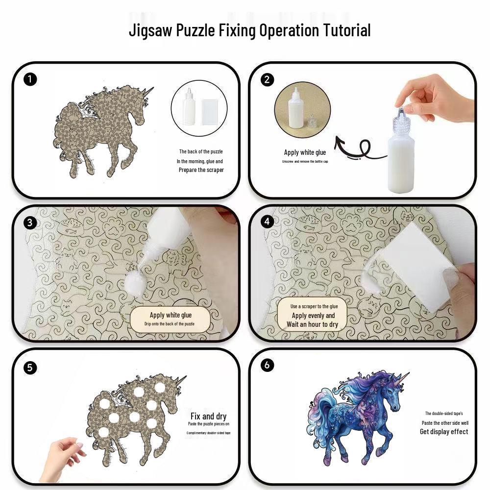 HOOLOOG Dream Unicorn Wooden Puzzle Toy - Original Brain-Teaser Educational Money Box