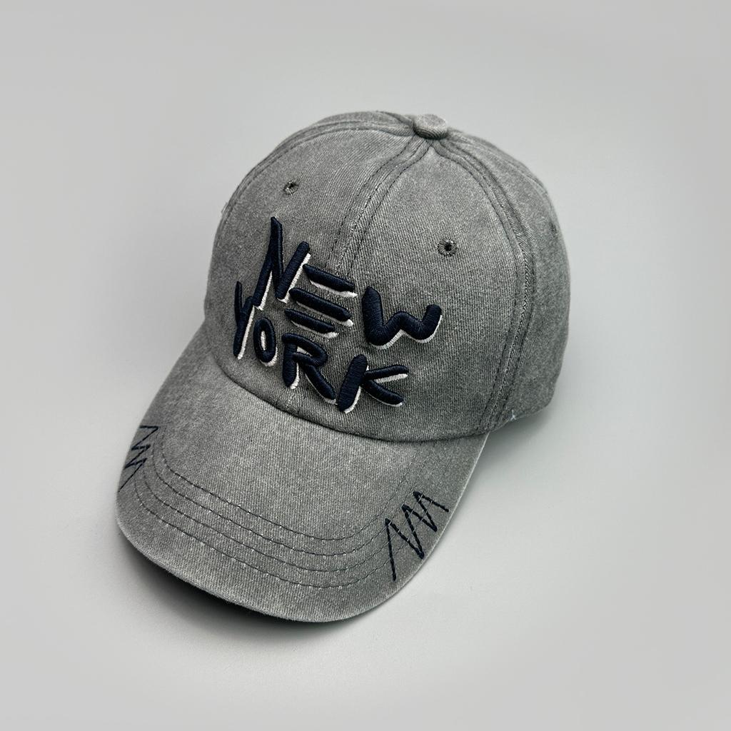Embroidery Letters Simple Contrasting Color Baseball Cap Men'S And Women'S Sunshade Showing Face Small Versatile Retro Cap