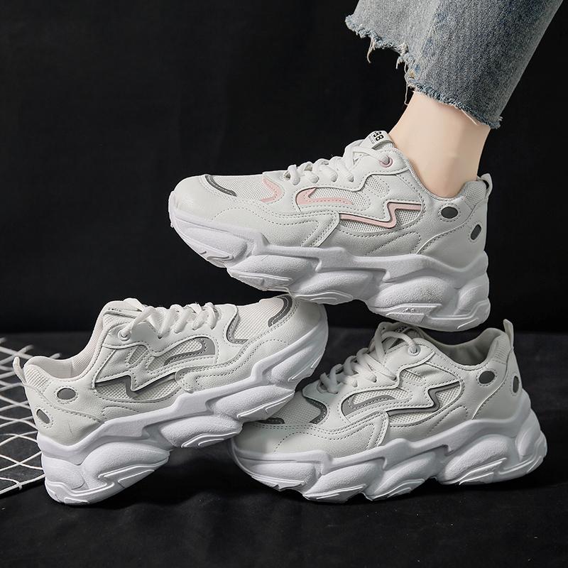 2024 Sneakers Women Platform Flat Shoes Woman Shoes Green Casual Trainers Ladies Chunky Sneakers Women Shoes I33