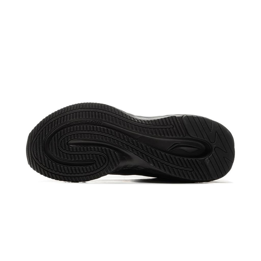 Li Ning Cloud Shield Fabric Slip Resistant Abrasion Resistant Low Top Running Shoes Men's Black ARSU057-1