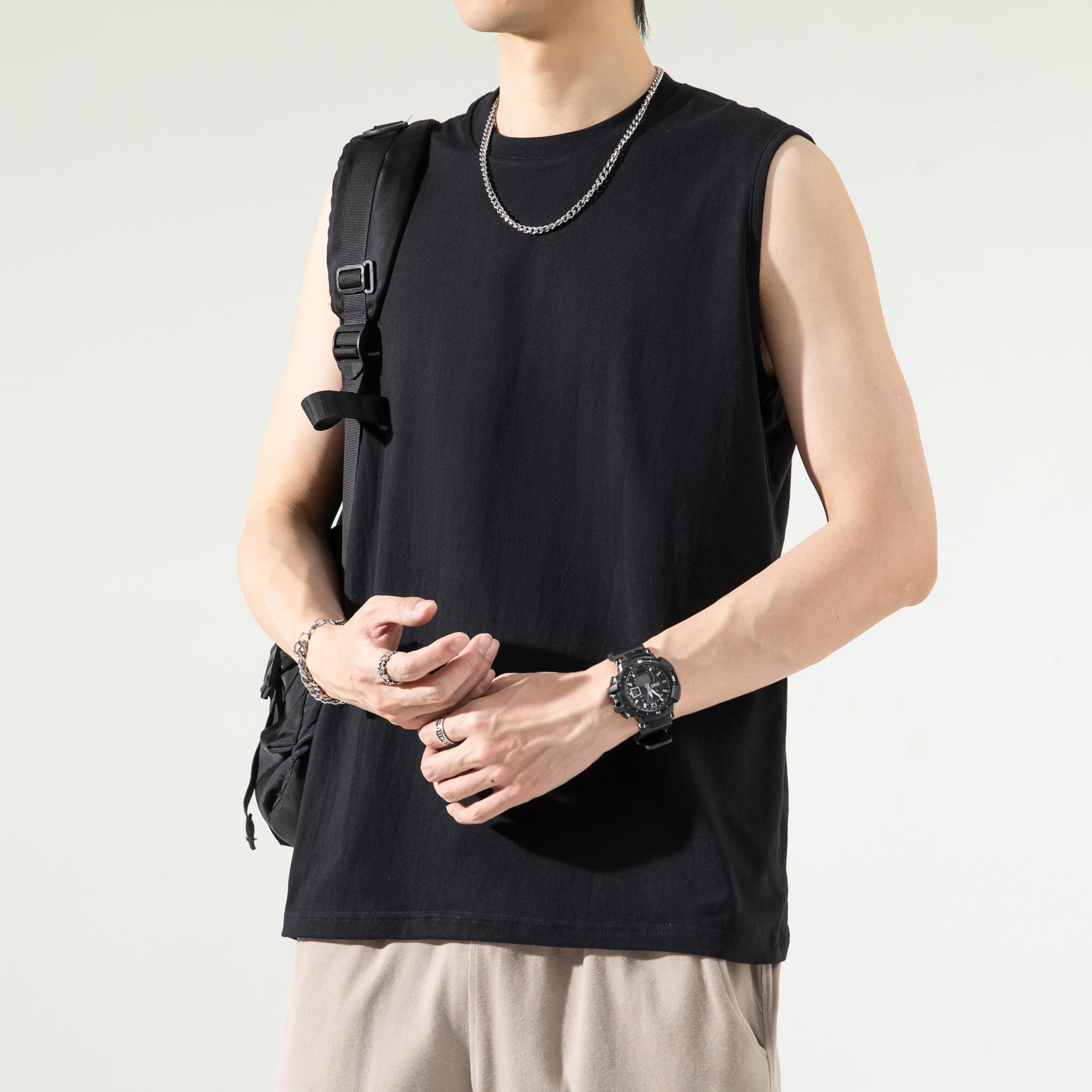 

2025 Лето Мужская Фитнес Спортивная Майка Мужская Дышащая Свободная Тренировочная Футболка Без Рукавов Мужской Жилет Фитнес Одежда 3XL чёрный