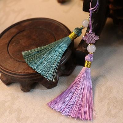 Colorful Chinese Knot Tassel Pendant Chinese Style Hanging Decoration Bookmark Hanger Craft Clothing Pendant Bag Accessories