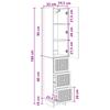 2 Piece Cabinet Set Reclaimed Wood Look 33 x 34.5 x 90 cm Particleboard