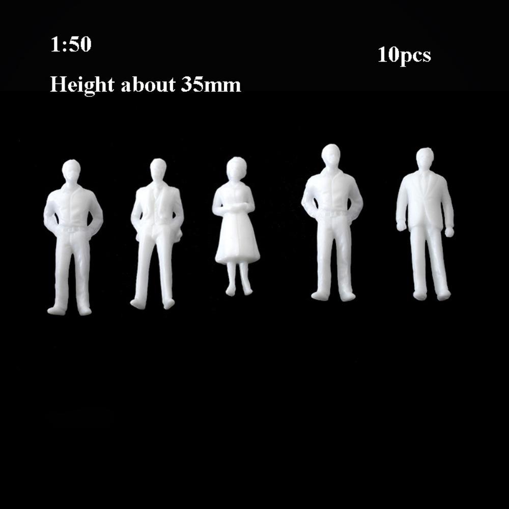 

10/100pcs 1:75/1:50/1:42/1:30/1:25 Scale Building People Figures White Color Mixed Pose 1:50 10pcs