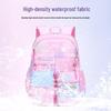 Rainbow-Design Large Capacity Backpack for Girls, Grades 1-6
