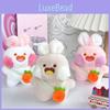 Adorable Dudu Bunny Plush Crossbody Carrot Bag Cute Stuffed Rabbit Toy Keychain