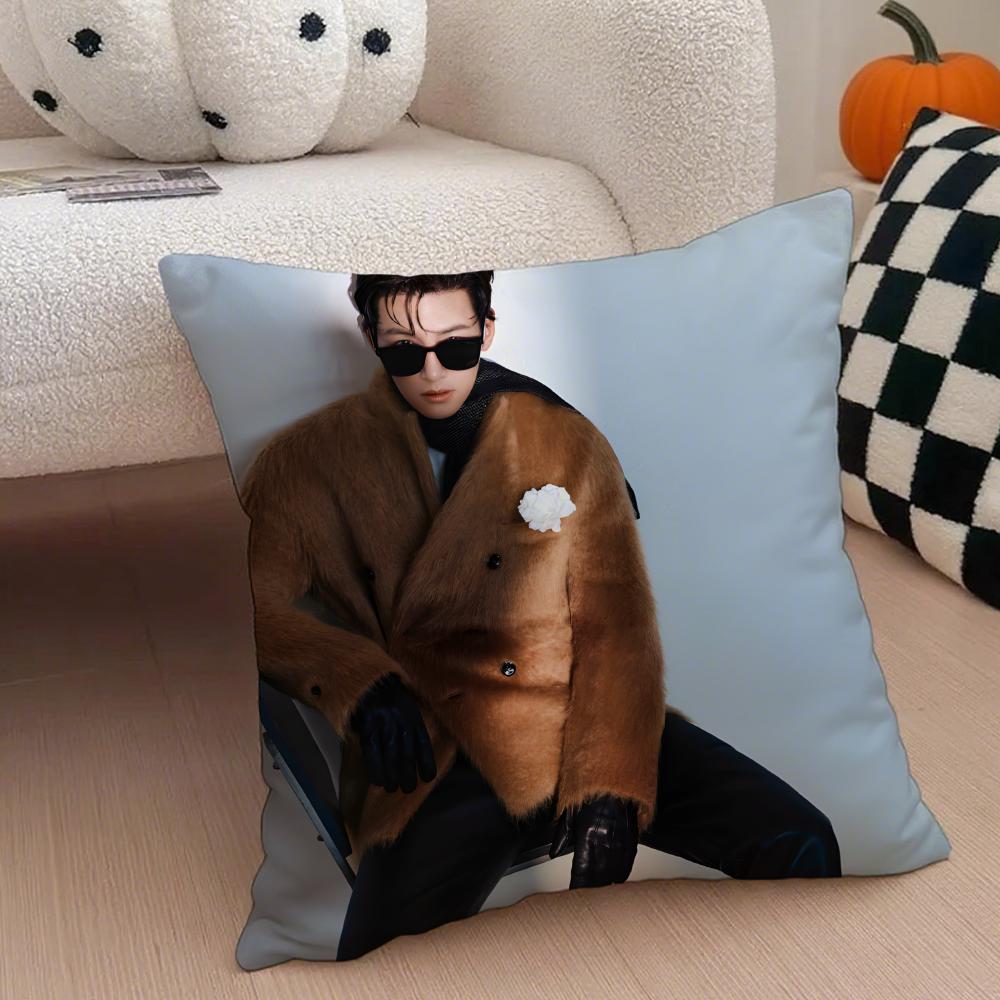 JJi Chang wook Cushion Cover Throw Pillow Cover Hidden Button Durable Polyester Chair Cushion