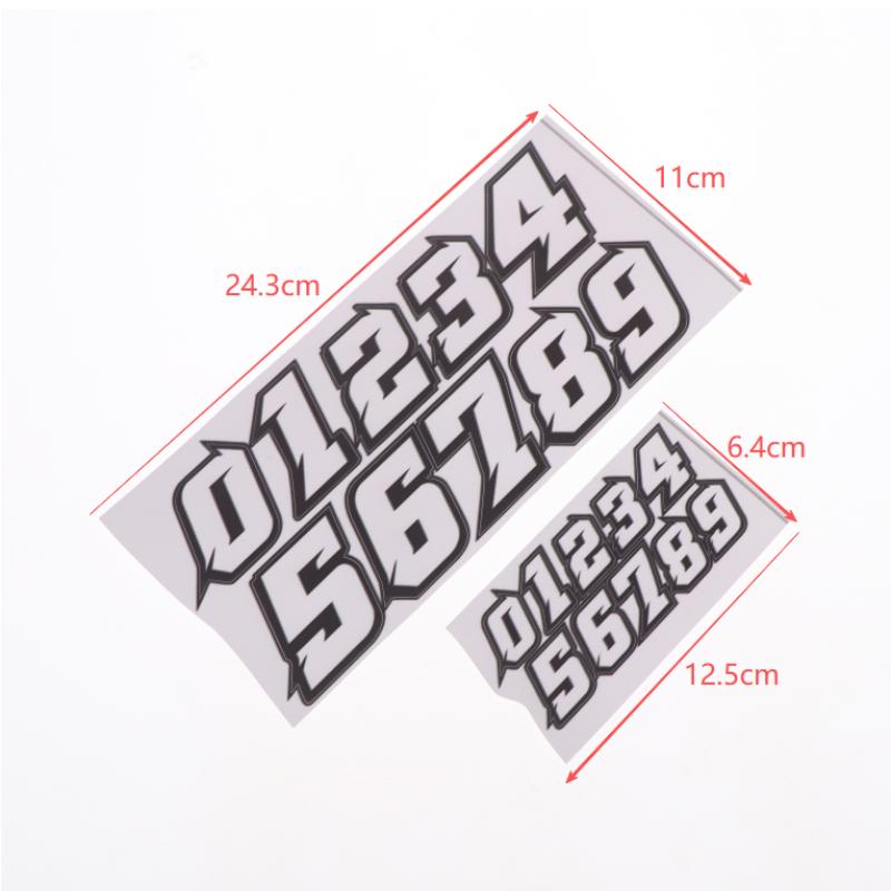 Creative Number Scooter Stickers Waterproof Diy For Motorbike Fuel Tank Front Fairing Side Panels Vinyl Decals Decor