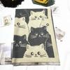 New All match Cute Cat Pattern Autumn and Winter Scarf for Women Winter Warm and Thickened Air Conditioned Shawl