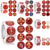 500pcs Cny Happy New Year Stickers Tape Featuring Exquisite Foil Stamping Patterns For Gift Packaging